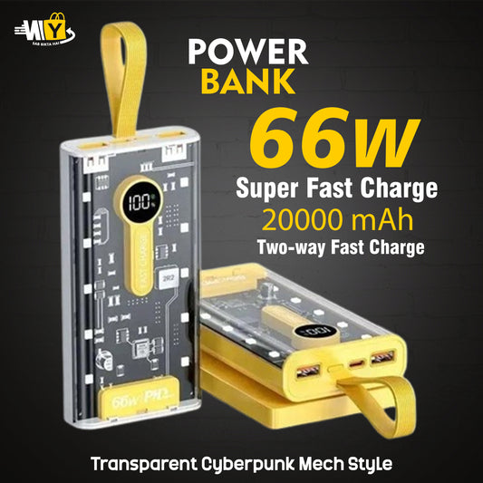 20000mAh High-Speed Power Bank: Compact External Battery with 66W Rapid Charging Capability