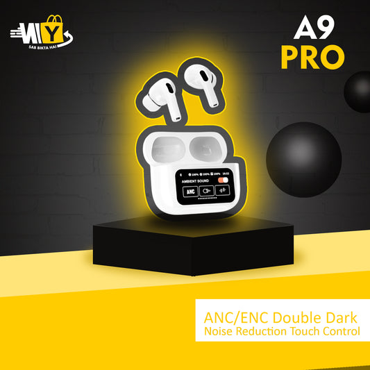 A9 Pro Airpods - High-Definition Sound with Touchscreen Controls and Adaptive Noise Cancellation